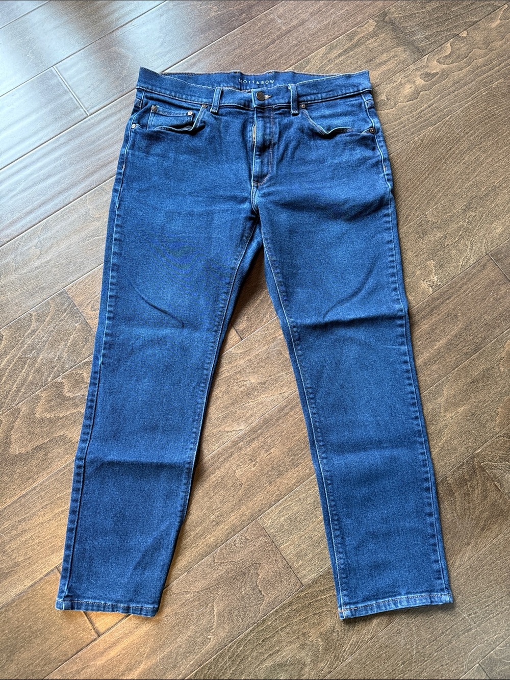 Mott & Bow Dark Blue Straight-Leg Jeans